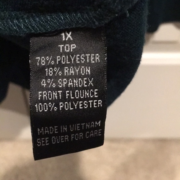 Dark green asymmetrical top - Picture 4 of 5